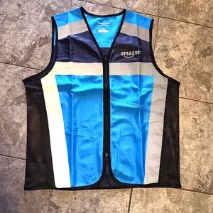 NWT Amazon Flex DSP Unisex Delivery Driver High Visibility Full Zip Vest S/XS